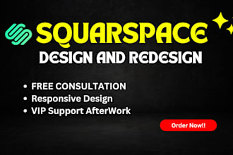 do squarespace design, redesign and build your squarespace website
