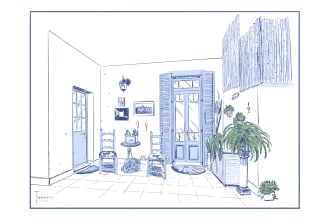 draw your backyard or any spot you love of your home