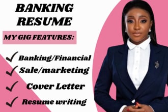 do banking resume, sales, accounting, investment, auditing,