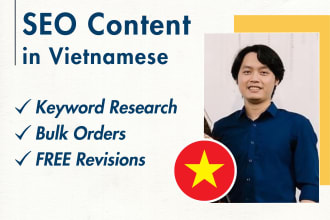 write vietnamese SEO content for your websites