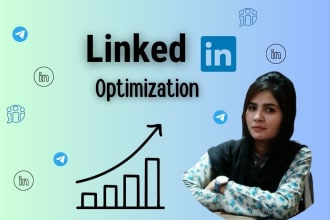 be your linkedin manager for optimizing profile, creating business page and CV