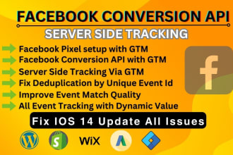fix or setup facebook pixel API with GTM server side tracking and tiktok pixel