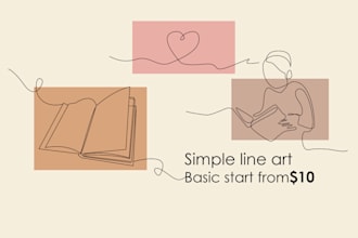 create any product line art, outline drawing, illustration with in 24 hours