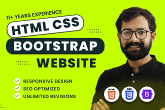 develop responsive front end website with bootstrap