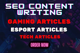 write gaming, tech and esports blog posts