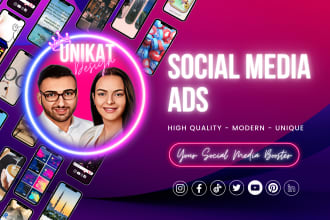 set up instagram, tiktok and facebook ads more for sales and logo design