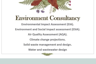 provide consultancy in environmental engineering and science projects