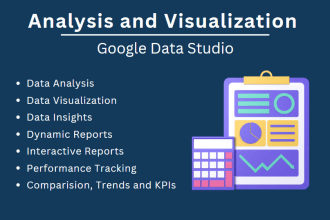 create interactive dashboard using google data studio or looker