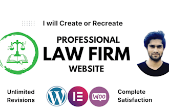 create wordpress website for law firm attorney lawyer legal office services