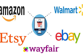 do walmart listing, amazon etsy ebay wayfair listing SEO, PPC setup ads campaign