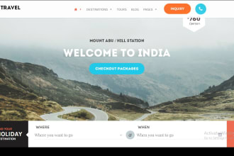 travel  website, tour travel agency website, tourism website, booking website