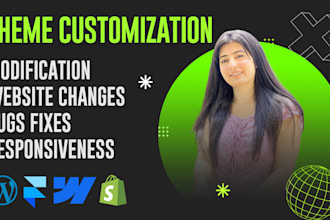 customize your website and modify themes for wordpress, shopify, and more