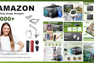 design professional amazon product listing images, a plus content ebc design