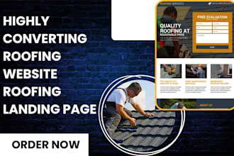 design roofing website construction website roofing landing page for contractors