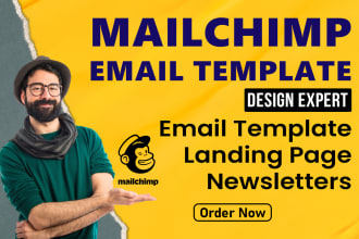 provide you mailchimp email template design, landing page and newsletter design