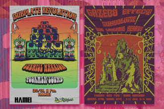 do a poster design for event or concert poster
