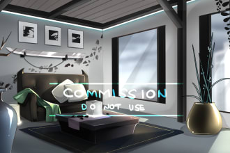 draw concept art, background for stream in my art style