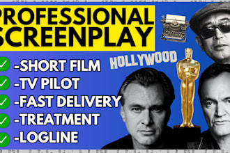 write a industry standard screenplay for your short film