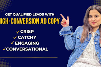 write high conversion facebook ads and google ads that sell