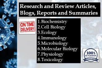 write biology content plagiarism free