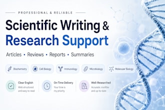 write original biology content with research and references