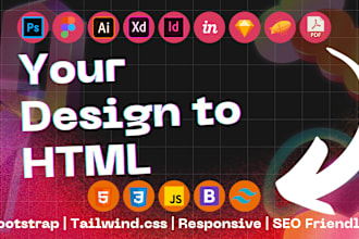 convert figma to HTML in 24 hours or get free service
