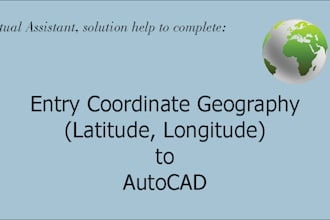 entry or input coordinate geography latitude longitude to autocad