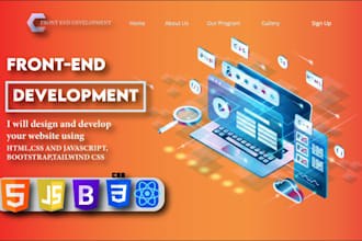 do frontend development in html CSS js bootstrap tailwind and react js