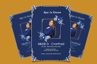 design professional funeral program and church program flyer