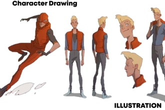 create character design and concept art and illustration
