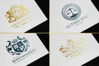 design custom logo heraldic real estate luxury minimal art