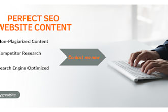 be your SEO web content writer