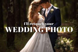 professionally edit and retouch your wedding pictures