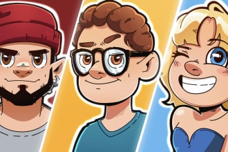draw a cartoon youtube avatar or mascot in 24 hours