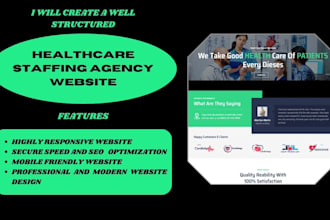do health care staffing agency website, recruitment website, homecare website