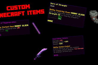 create a custom minecraft item for you using a datapack