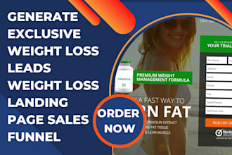 generate health and fitness weight loss leads weight loss landing page