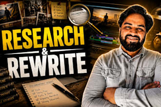 research and rewrite documentary youtube scripts