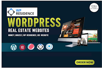 build real estate wordpress website using idx, wp residence, houzez, homey