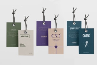 do luxury clothing hang tag and label design