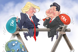 create political, editorial, environmental, and social cartoons for you
