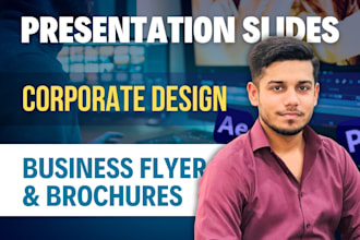 make unique corporate brochure design and powerpoint presentation slides