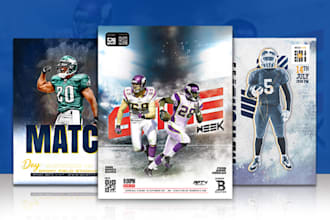 creative sports poster or flyer design for your team