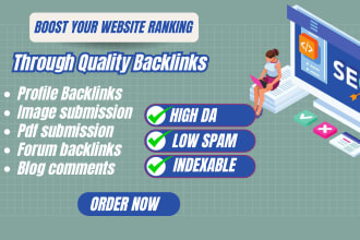 create high da profile, contextual, forum backlinks