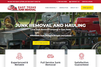 design junk removal website hauling website handyman website