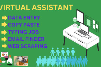 do copy paste data entry, email finder, web scrapping, image to excel