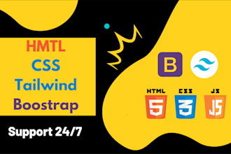design a responsive html css bootstrap tailwind website