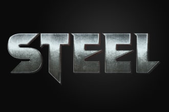 design or redesign 3d realistic metallic steel , gold or minimal logo