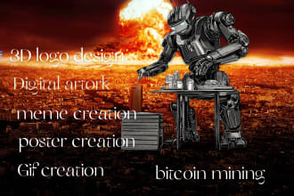 data collection 3d logo design gif present meme creation poster creation crypto