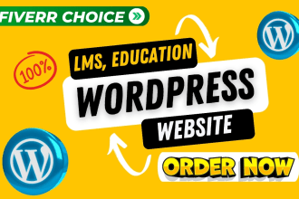 build lms modern wordpress website with learndash, elearning website